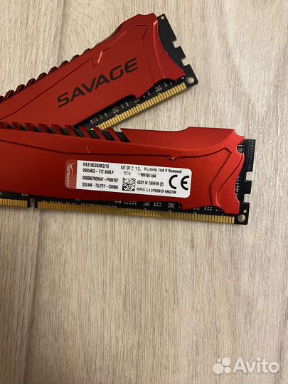 Оперативная память Kingston HyperX Savage 16 GB