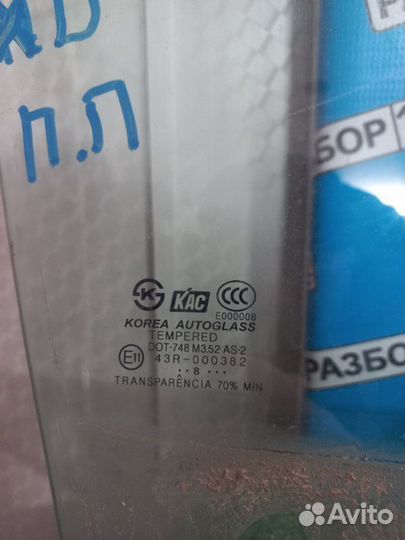 Стекло двери переднее правое Hyundai Elantra HD