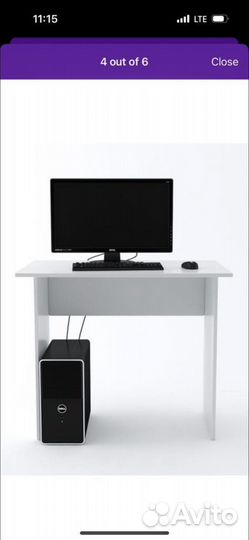 Компьютерный стол белый