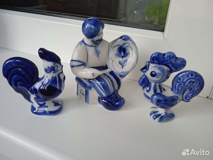 Гжель, Тигренок, собачка, хрюша и проч