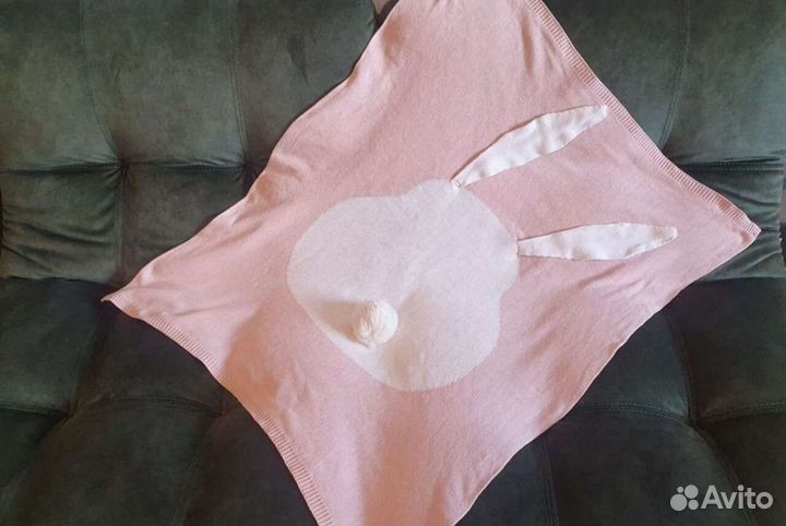 Детский плед Зайка для новорожденного