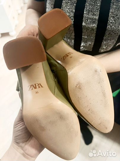 Сапоги ботфорты Zara