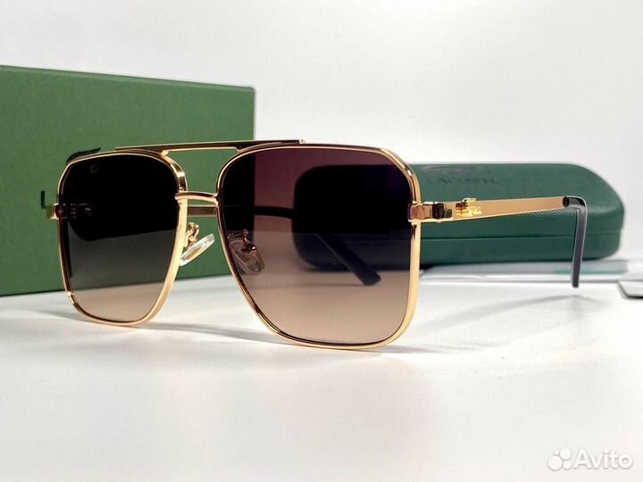 Очки Lacoste Aviator золотые