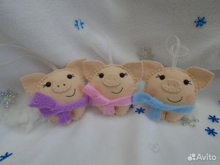 Поросята-игрушки ручной работы