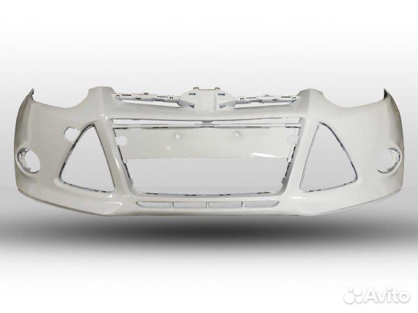 Передний бампер на ford focus 3 (белый)