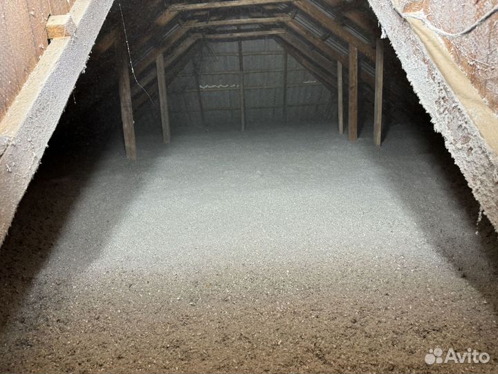 Утепление эковатой мансарды