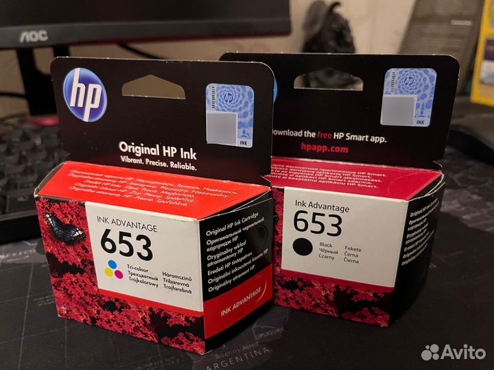 Картриджи струйные HP 653 оригинальные