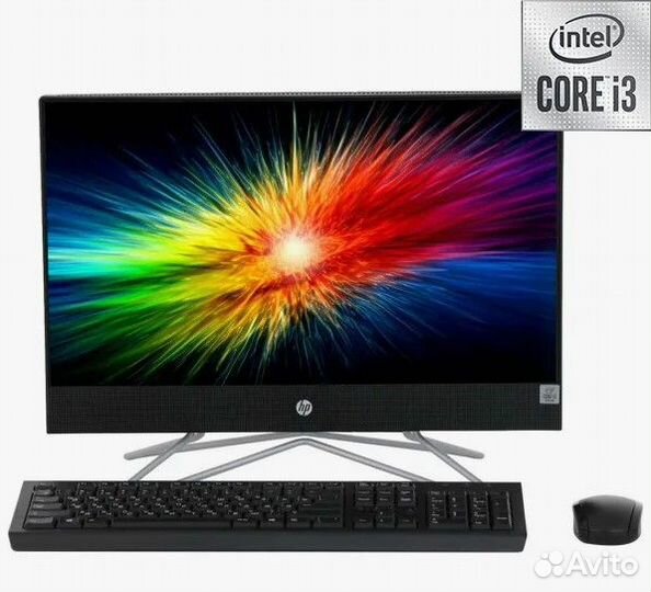 Моноблок HP Core i3 10th Gen, 8Gb, SSD 256, 21.5