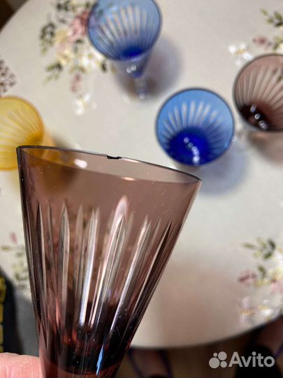 Фужеры цветное стекло СССР