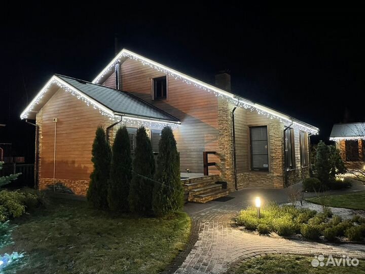 Гирлянда уличная бахрома каучук Премиум 6 метров 3