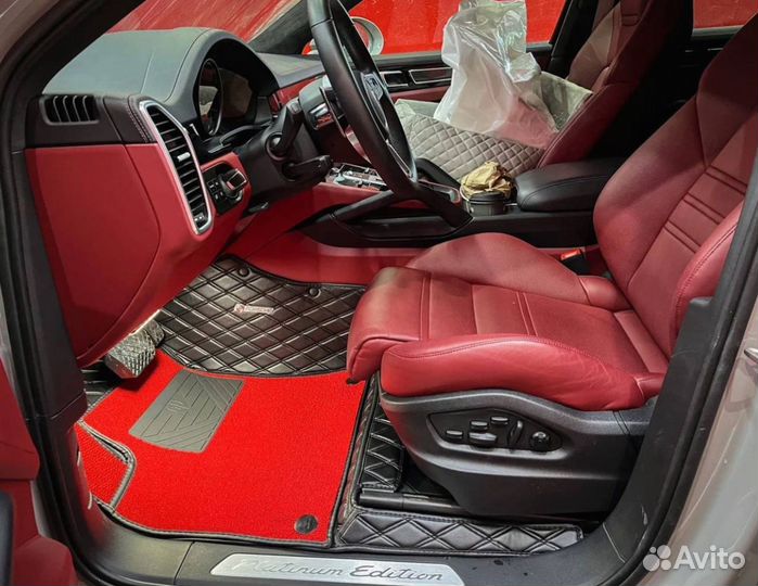 3D коврики из экокожи Porsche Cayenne Coupe 2023