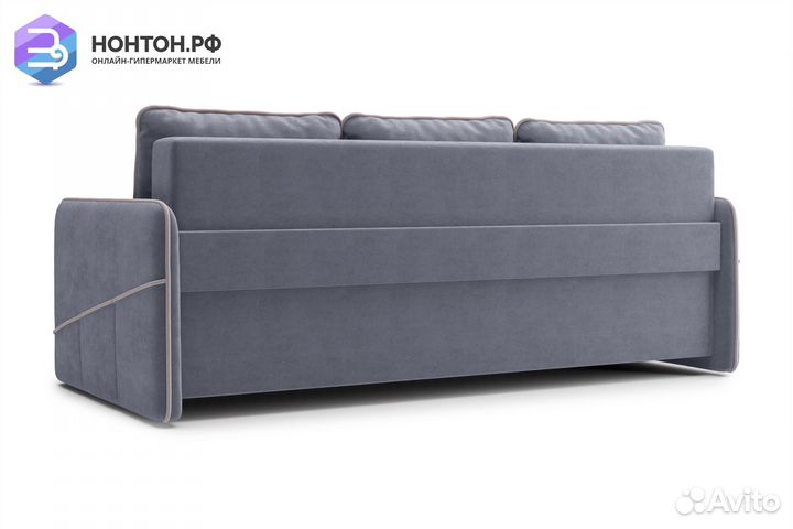Диван еврокнижка Энерджи 3-х местный темно-серый