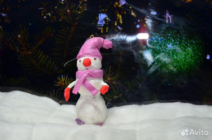 Ватные елочные игрушки