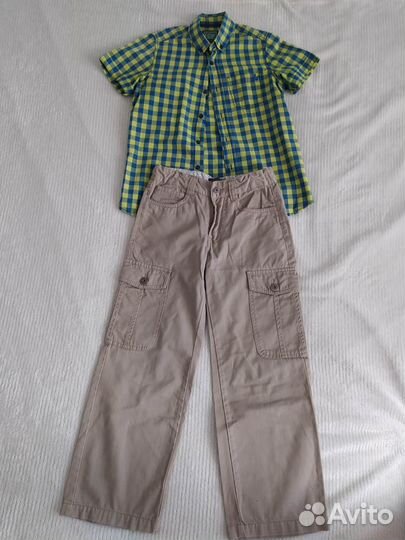 Рубашка + джинсы 140