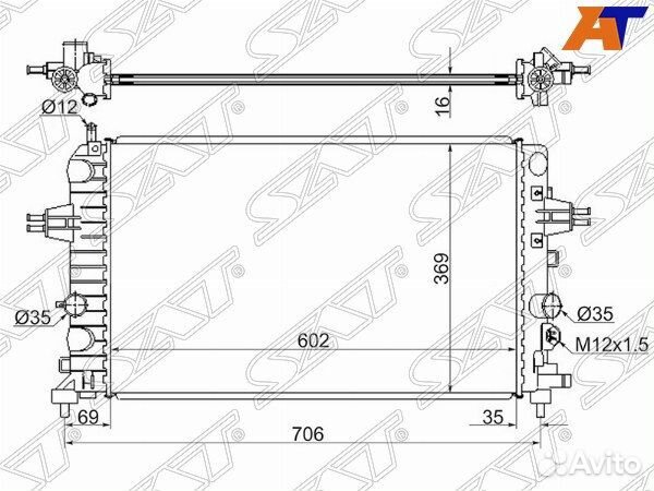 Радиатор opel astra