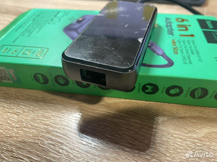 USB Type-c hub 6 в 1 hoco hb16