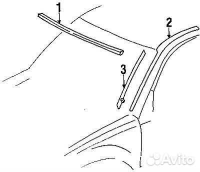 Молдинги лобового стекла тойота рав 4 toyota rav 4