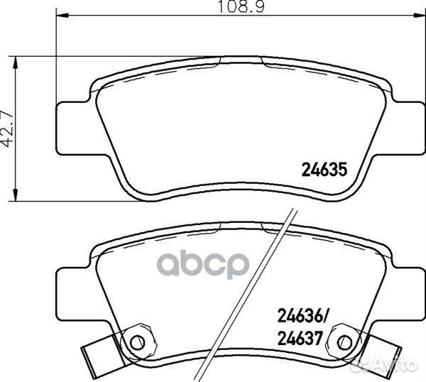 Колодки тормозные дисковые зад NP8014 nissh