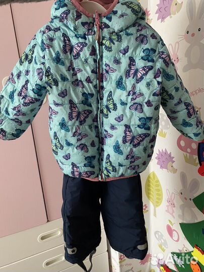 Двухсторонняя куртка демисезонная для девочки 86