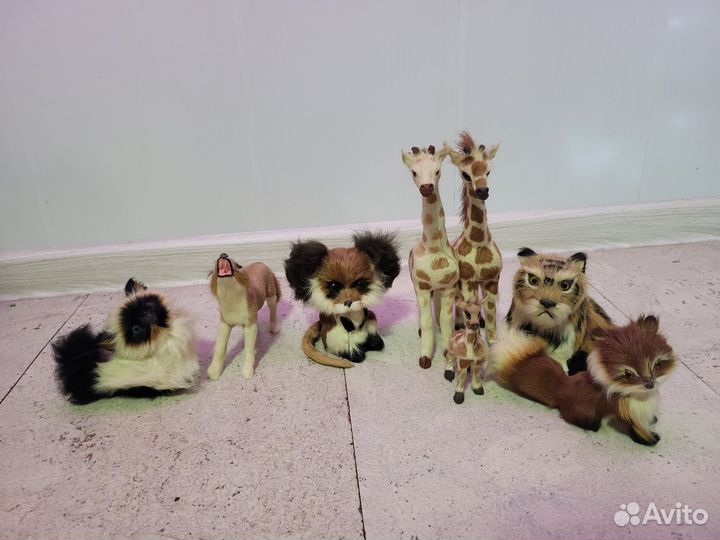 Меховые животные фигурки