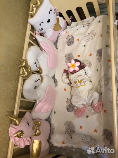 Бортики в кроватку зверюшки