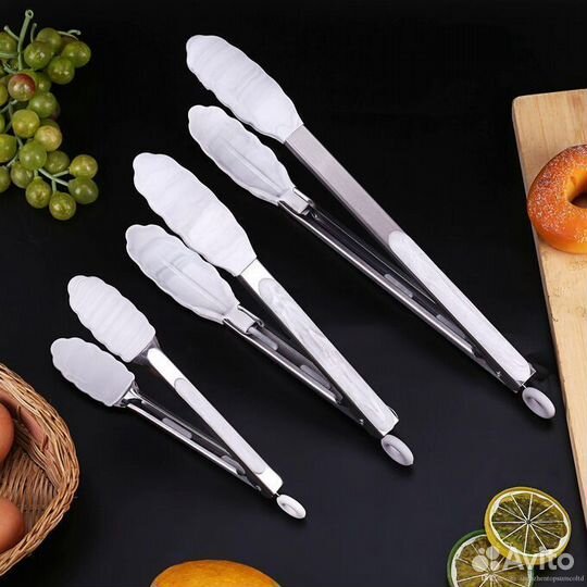 Щипцы кухонные, в наборе 3 штуки