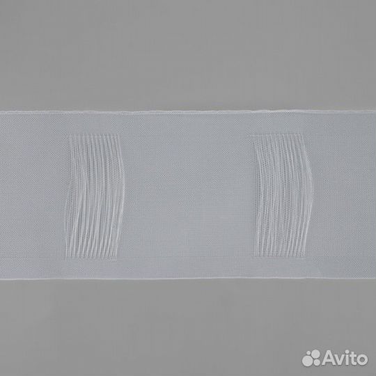 Шторная лента трубная, органза, 10 см, 50 1 м, цвет прозрачный