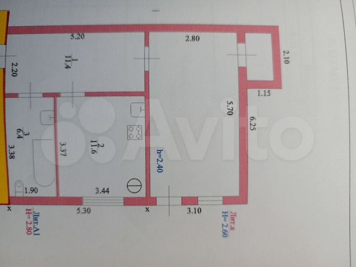Коттедж 80 м² на участке 3 сот.