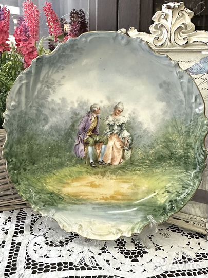 Антикварная декоративная тарелка Франция