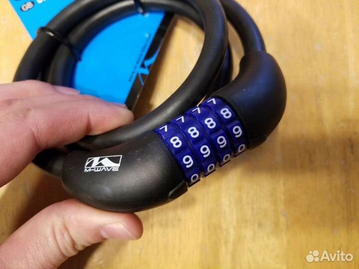 Замок велосипедный кодовый Mwave длинный