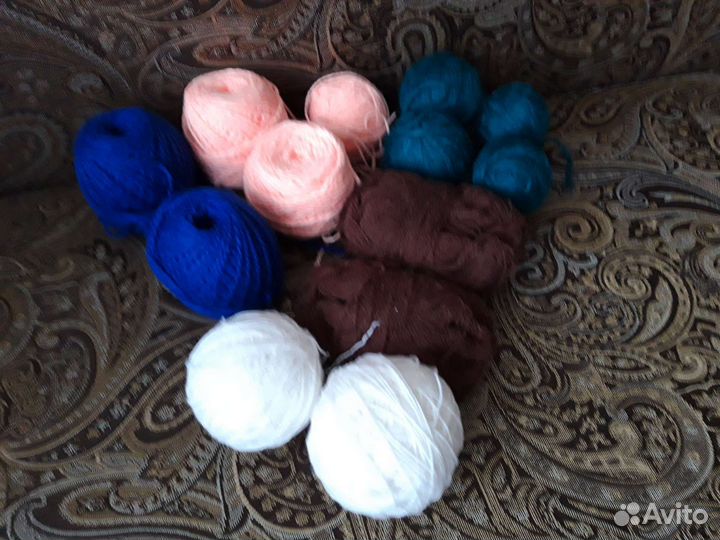 Нитки для вязания и творчества, спицы, крючки