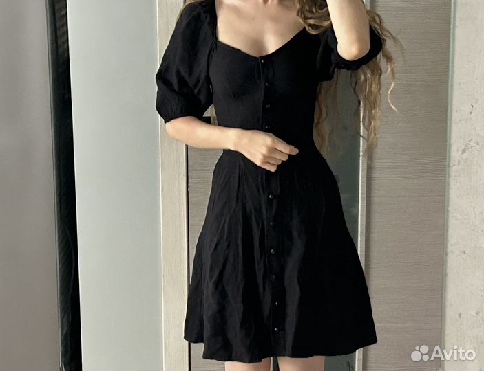 Черное летнее платье