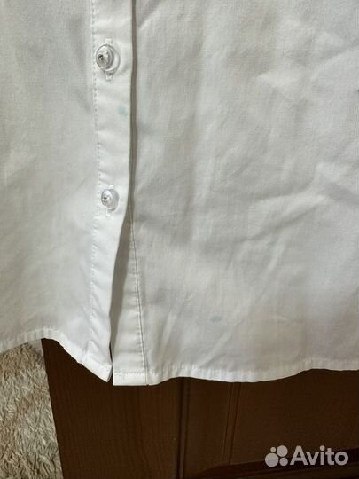 Рубашка белая школьная на девочку 128 см