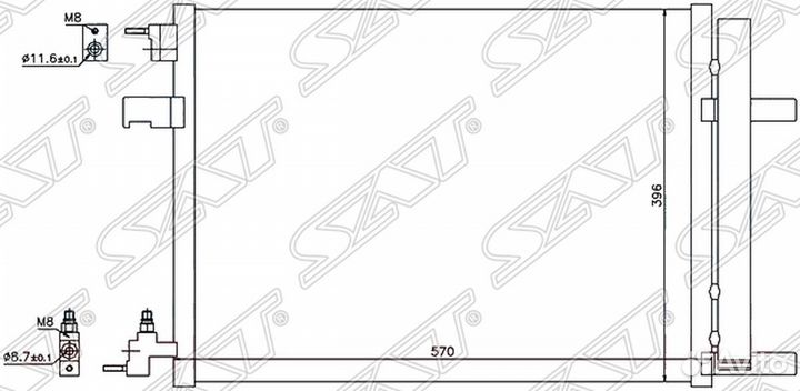 Радиатор кондиционера Шевроле Орландо 10