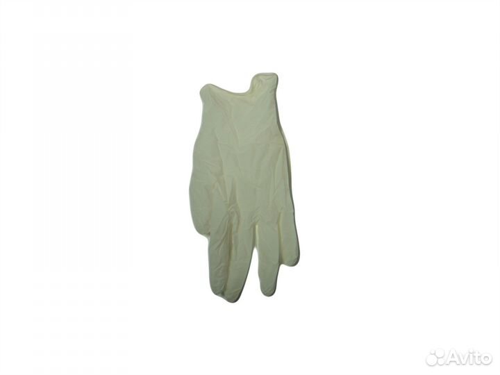 Перчатки латексные опудренные minimax, S, желто-бе