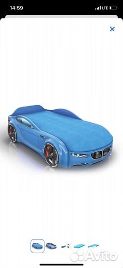 Кровать детская Romack Baby голубая