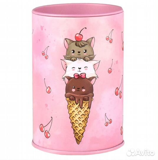 Копилка-подставка д/ канц. принадлежностей, коты-м