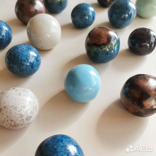 Мебельные ручки шарики ручная работа керамика