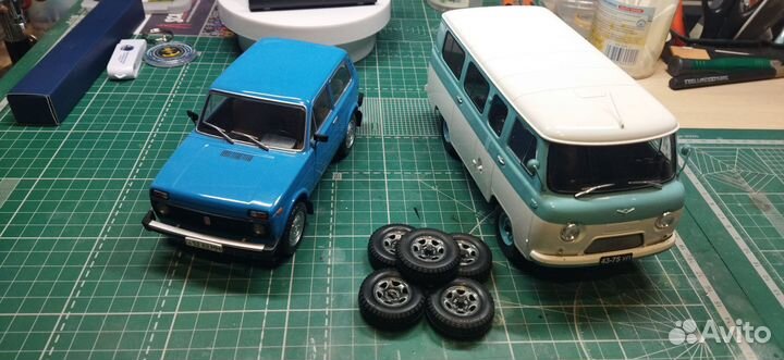 Нива ваз 21211 и УАЗ 452В 1:24