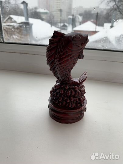 Статуэтка рыба «Карп» фэн-шуй красная