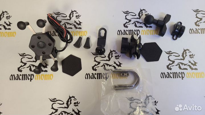 Держатель для телефона с зарядкой на мото скутер