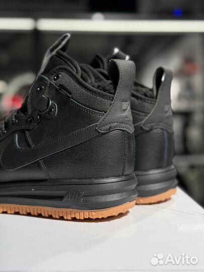 Nike Air Force 1 high lunar duckboot зимние черные