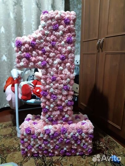 Цифра 1 на годик девочке