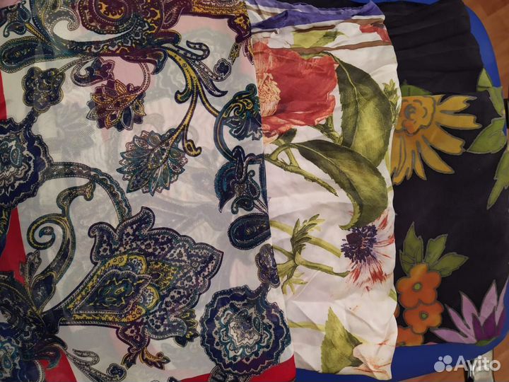 Набор Винтаж ретро шейных платков шелк шифон бу