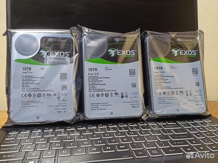 Жесткие диски Seagate Exos 12-18tb