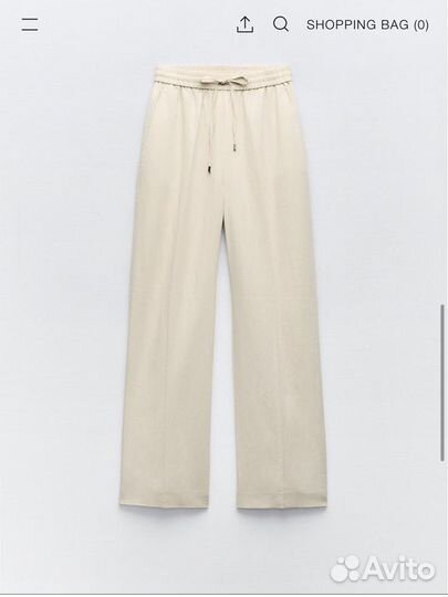 Льняные брюки женские Zara