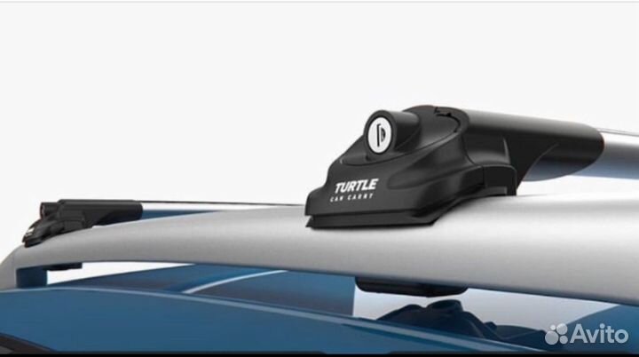 Багажник Turtle AIR1 silver на рейлинг c просветом