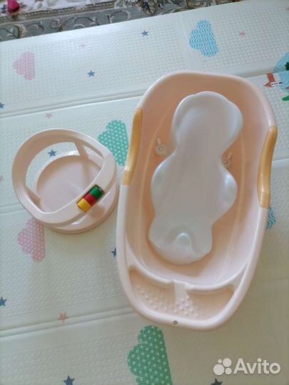 Ванночка, сиденье и горка для купания