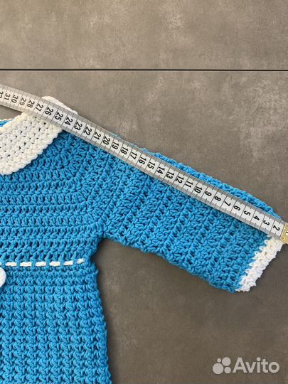 Платье вязаное на девочку 9-12 мес