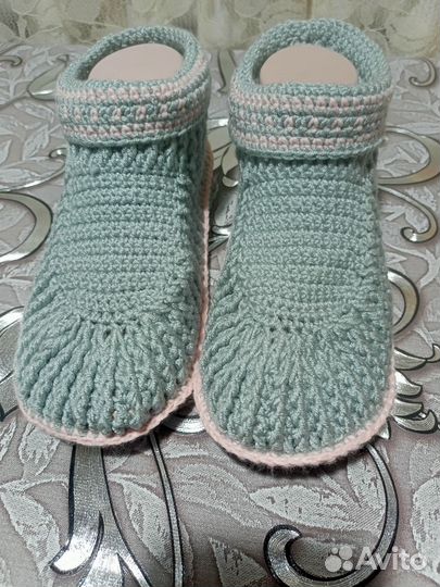 Тапочки домашние ручная работа